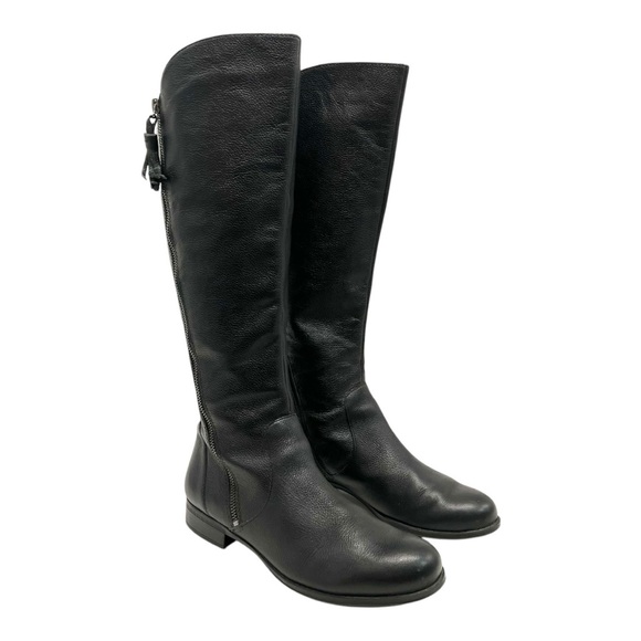 Naturalizer Shoes - Naturalizer Jinnie Black Leather Knee-High Tall Riding Boots Women’s 8.5